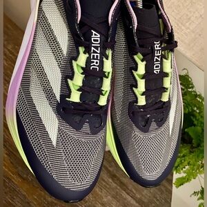 adidas Adizero Black and White Athletic Shoes